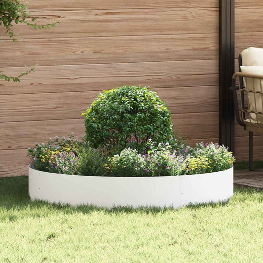 Planter Ring White 120 x 120 x 20 cm Cold-rolled Steel