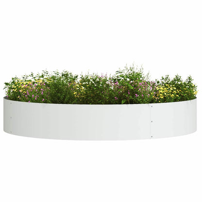 Planter Ring White 120 x 120 x 20 cm Cold-rolled Steel