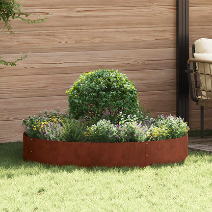 Planter Ring Rusty 120 x 120 x 20 cm Weathering Steel