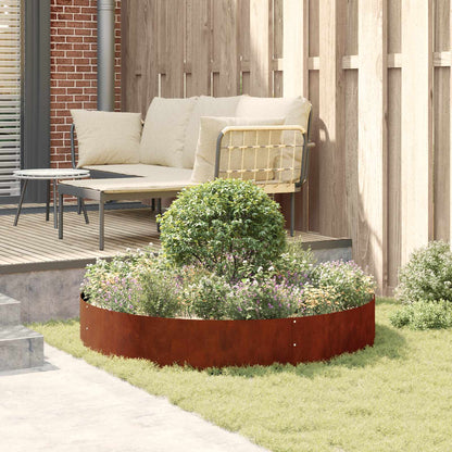 Planter Ring Rusty 120 x 120 x 20 cm Weathering Steel