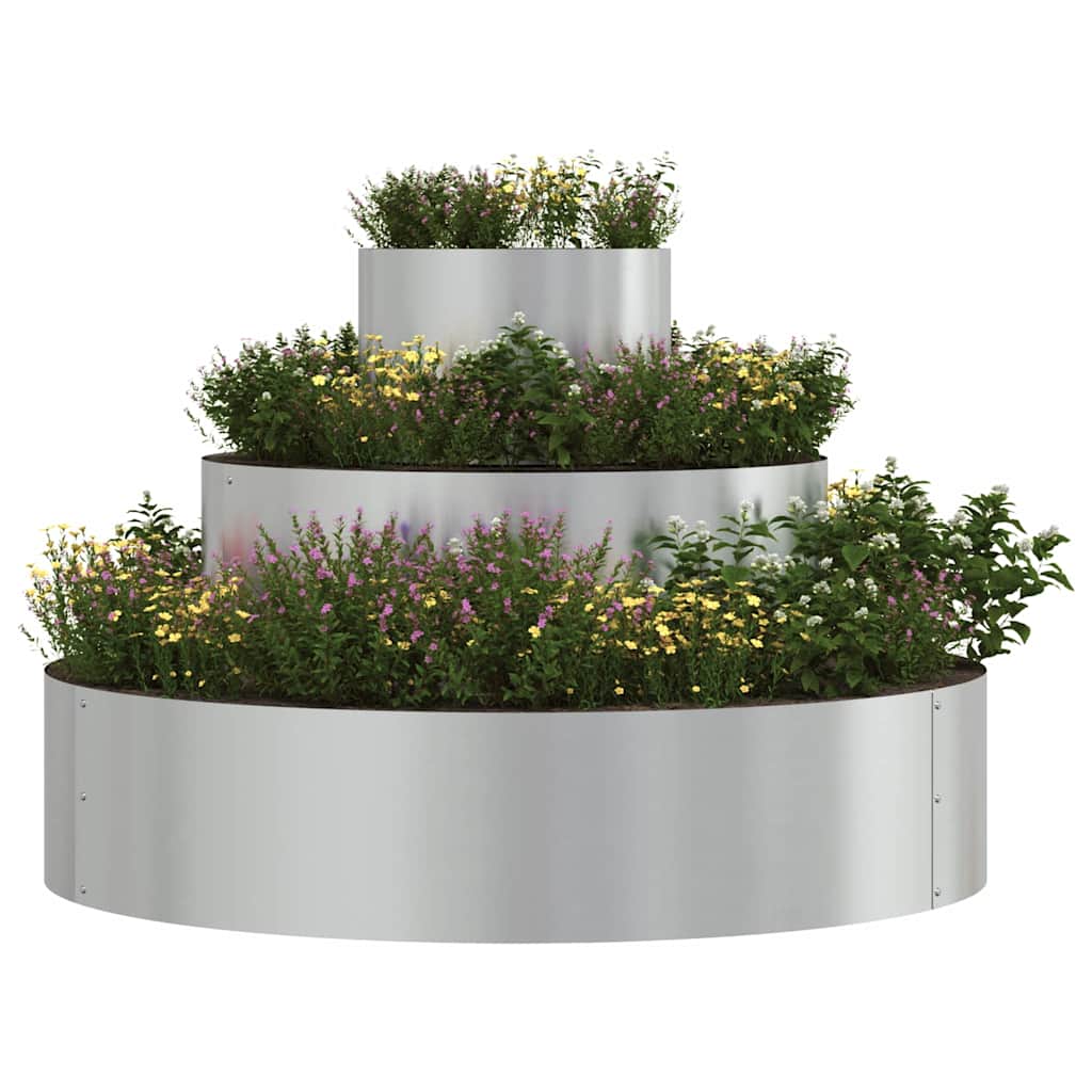 Garden Planter Silver 90 x 90 x 20 cm Galvanised Steel