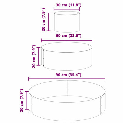 Garden Planter Silver 90 x 90 x 20 cm Galvanised Steel