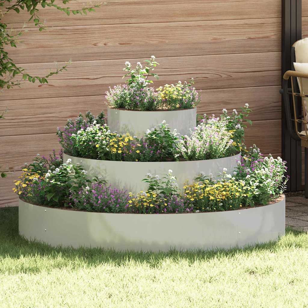 Garden Planter Silver 120 x 120 x 20 cm Galvanised Steel