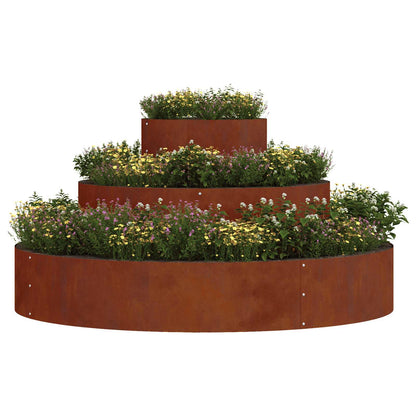 Garden Planter Rusty 120 x 120 x 20 cm Weathering Steel