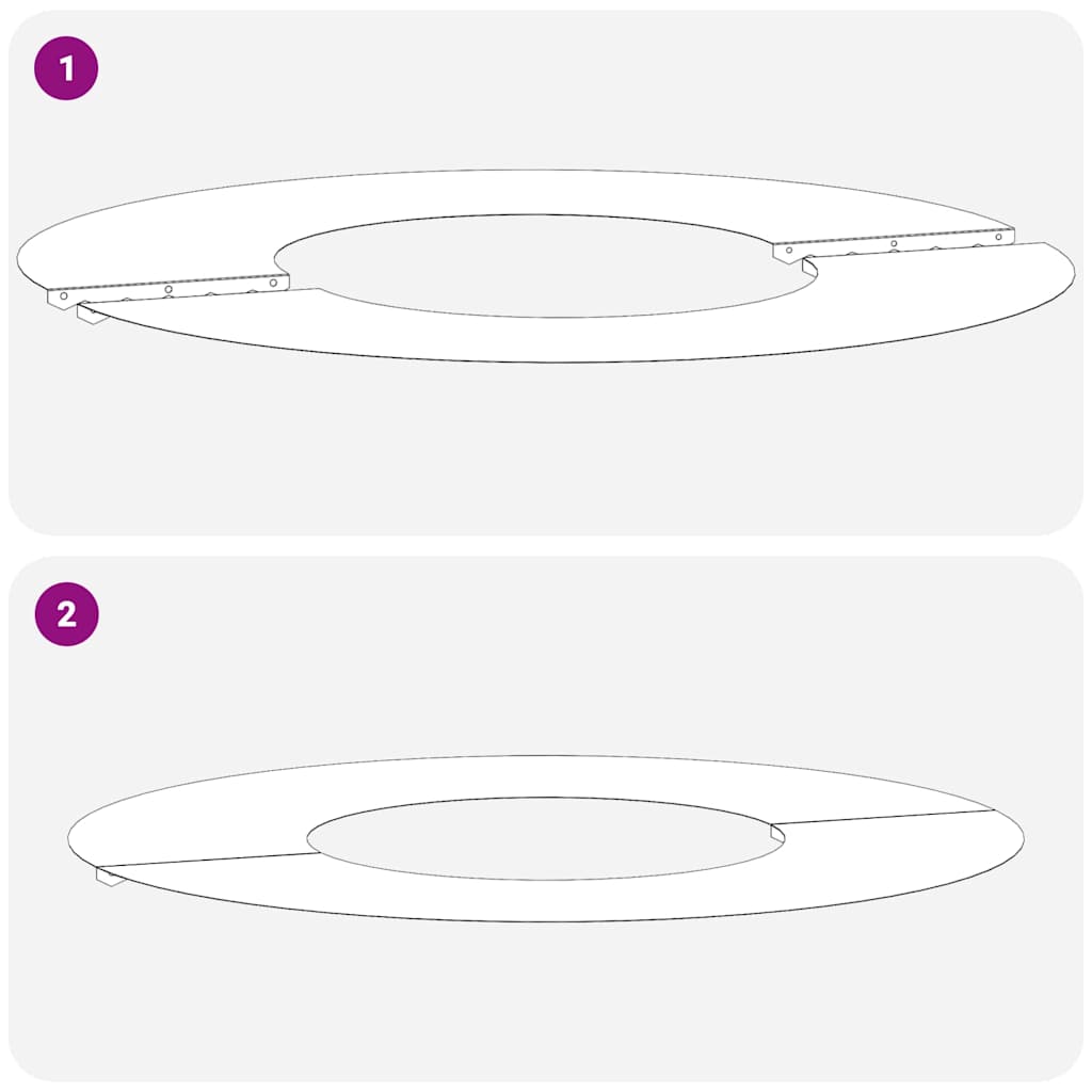 suitable for Flat Tree Rings 5 pcs Silver Ø30/60 cm