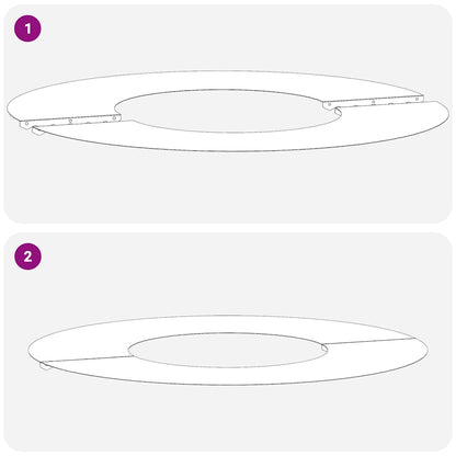 suitable for Flat Tree Rings 5 pcs Silver Ø30/60 cm