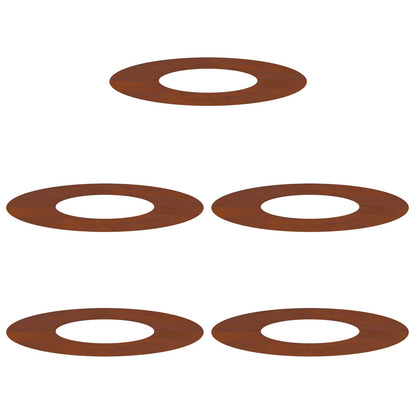 suitable for Flat Tree Rings 5 pcs Rusty Ø30/60 cm
