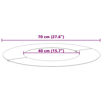suitable for Flat Tree Ring White Ø40 / 70 cm Steel