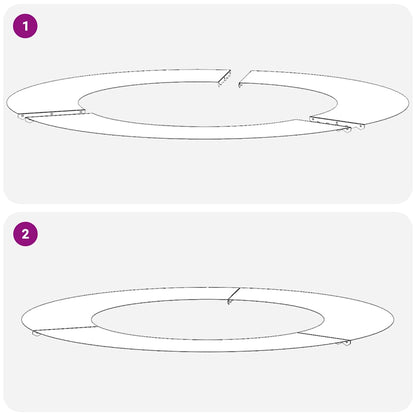 suitable for Flat Tree Ring Silver Ø50 / 80 cm Galvanised steel