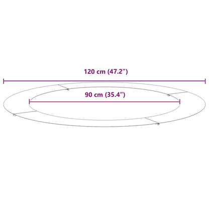 suitable for Flat Tree Rings 5 pcs Black Ø90 / 120 cm Steel