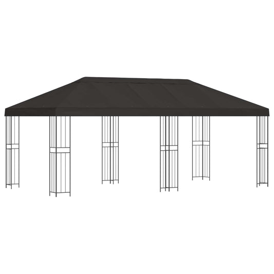 Garden Gazebo 6 x 3 m Anthracite Polyester and Steel 190 gsm