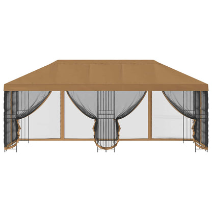 6 x 3 m Beige Polyester and Steel 190