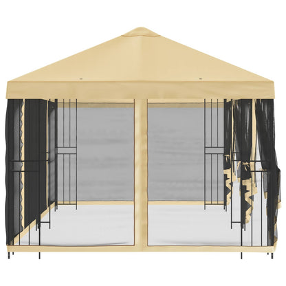 6 x 3 m Cream Polyester and Steel 190