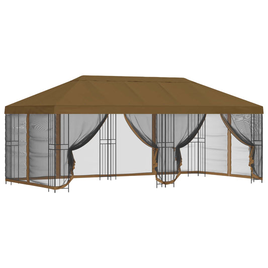 6 x 3 m Taupe Polyester and Steel 190 gsm