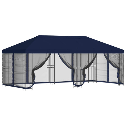 6 x 3 m Blue Polyester and Steel 190 gsm