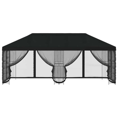 6 x 3 m Black Polyester and Steel 190