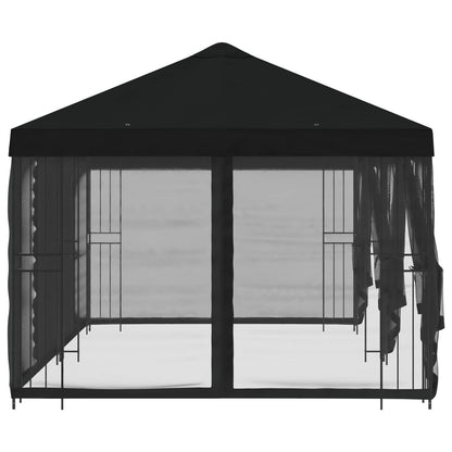 6 x 3 m Black Polyester and Steel 190