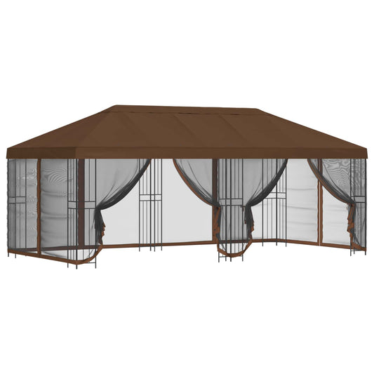 6 x 3 m Brown Polyester and Steel 190 gsm
