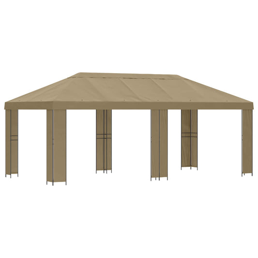 Garden Gazebo 6 x 3 m Beige Polyester and Steel 190 gsm