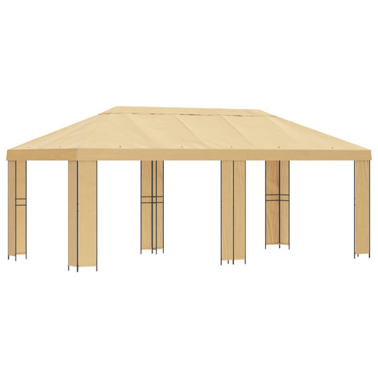 Garden Gazebo 6 x 3 m Cream Polyester and Steel 190 gsm