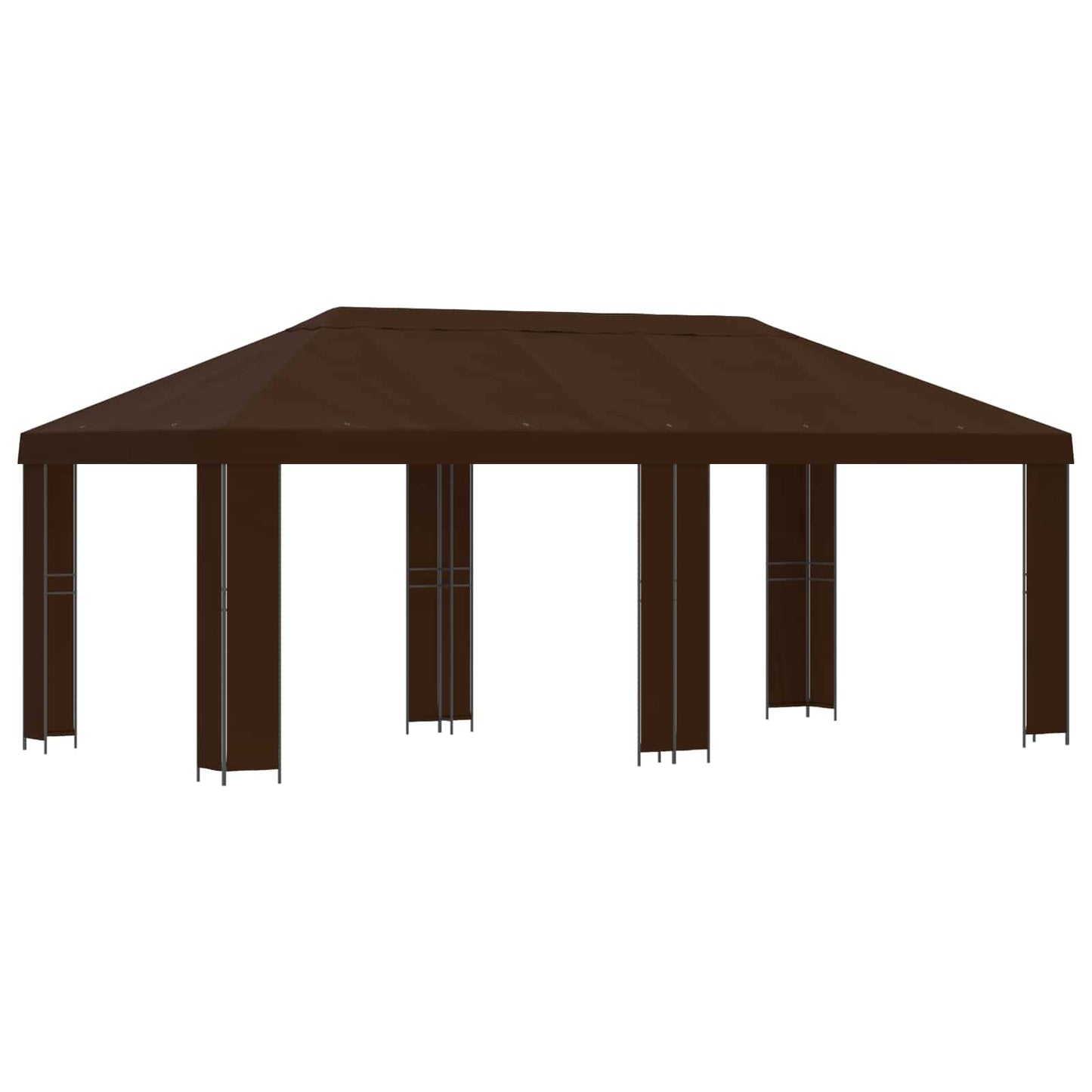 Garden Gazebo 6 x 3 m Brown Polyester and Steel 190