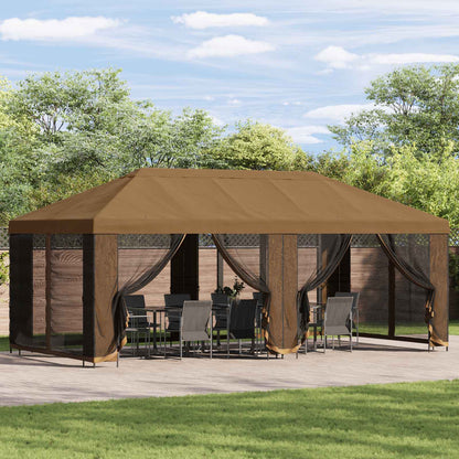 6 x 3 m Beige Polyester and Steel 190