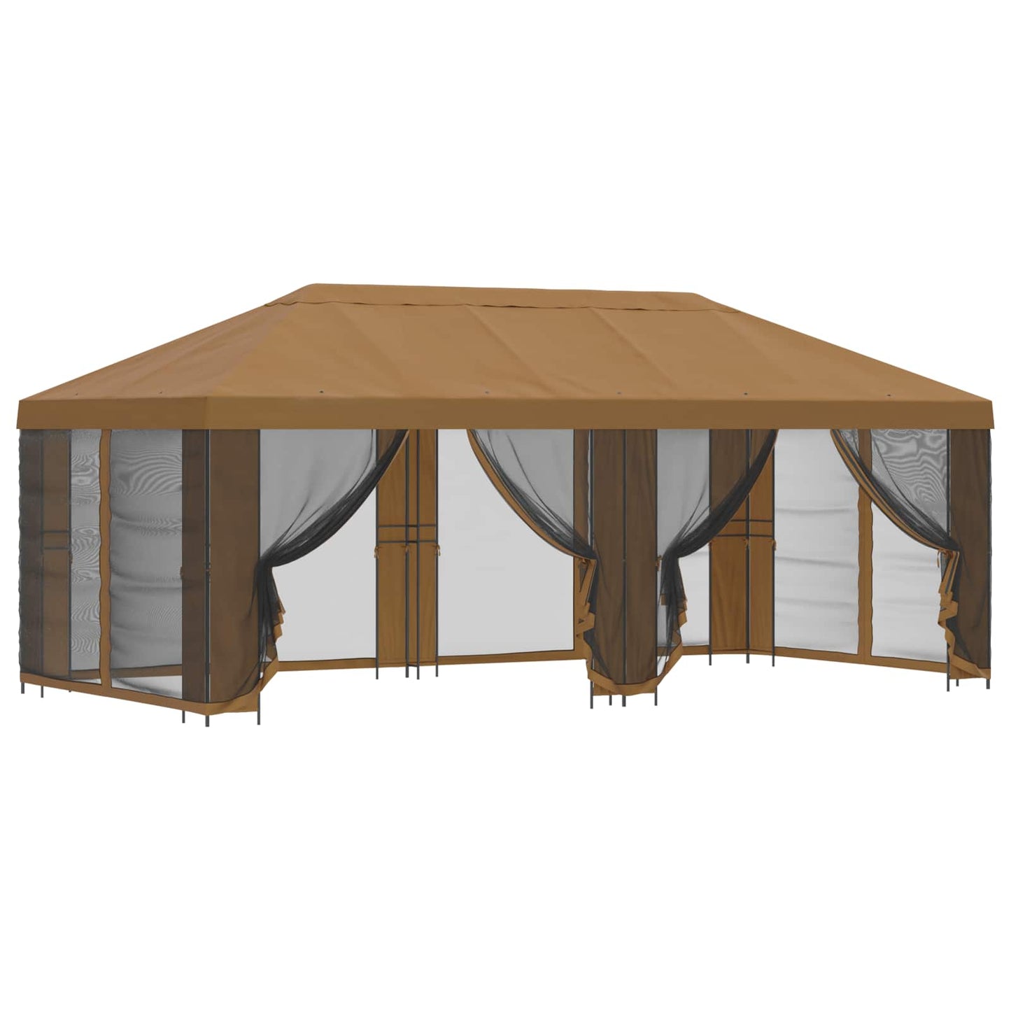 6 x 3 m Beige Polyester and Steel 190