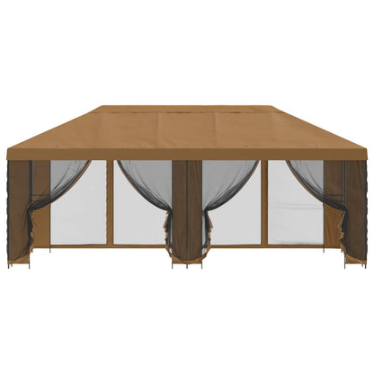 6 x 3 m Beige Polyester and Steel 190