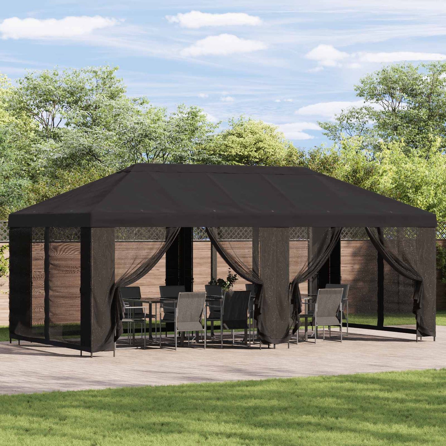 6 x 3 m Anthracite Polyester and Steel 190