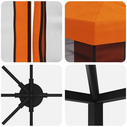 6 x 3 m Orange Polyester and Steel 190