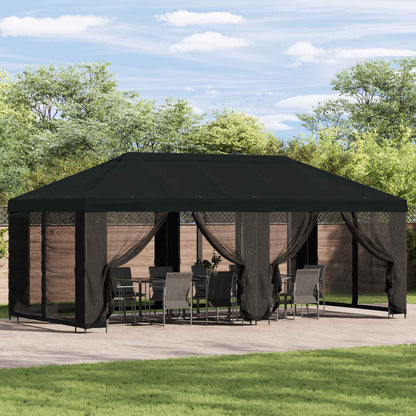 6 x 3 m Black Polyester and Steel 190