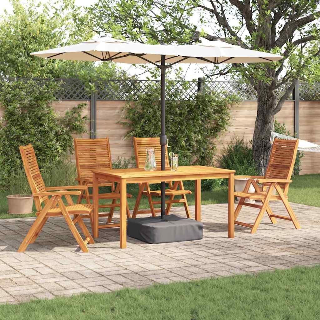 Garden Dining Set 5 pcs Brown Solid Acacia Wood