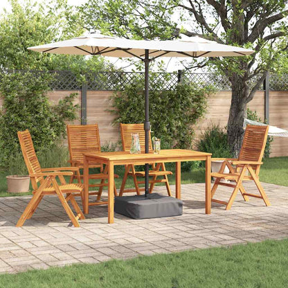 Garden Dining Set 5 pcs Brown Solid Acacia Wood