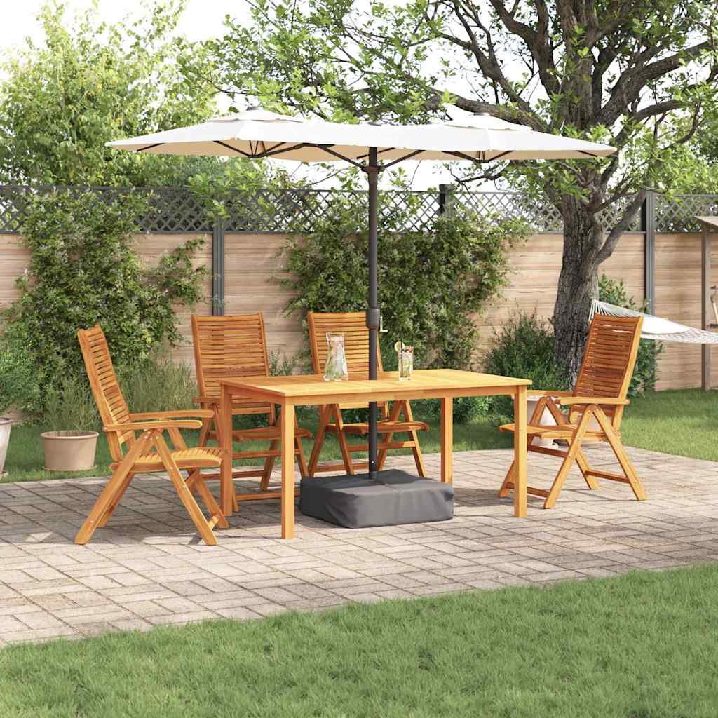 Garden Dining Set 5 pcs Brown Solid Acacia Wood