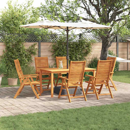 Garden Dining Set 7 pcs Brown Solid Acacia Wood