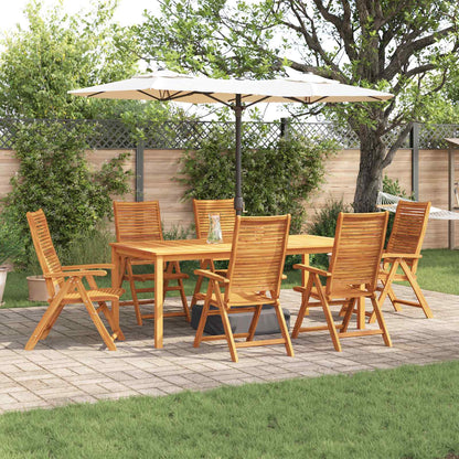 Garden Dining Set 7 pcs Brown Solid Acacia Wood