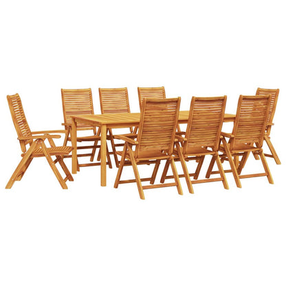 Garden Dining Set 9 pcs Brown Solid Acacia Wood