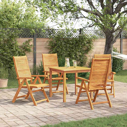 Garden Dining Set 5 pcs Brown Solid Acacia Wood