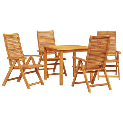 Garden Dining Set 5 pcs Brown Solid Acacia Wood