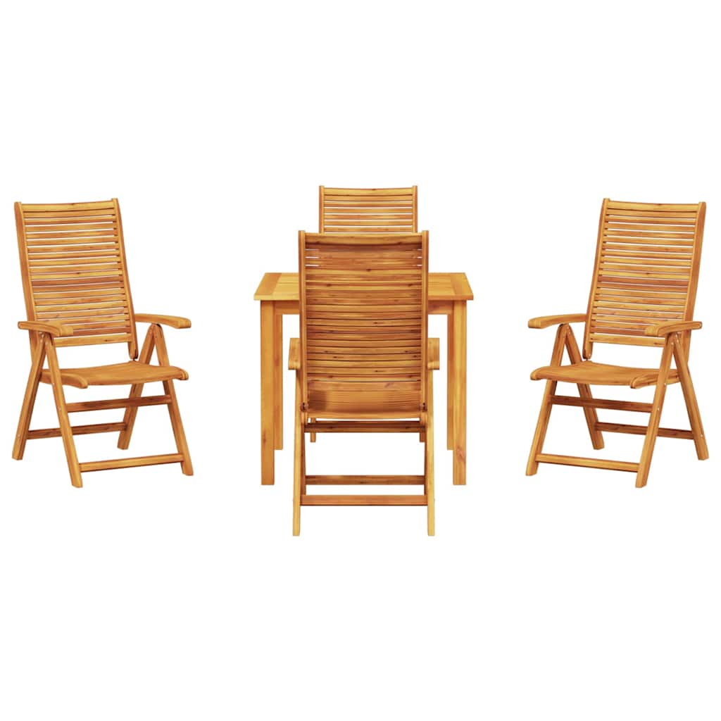 Garden Dining Set 5 pcs Brown Solid Acacia Wood