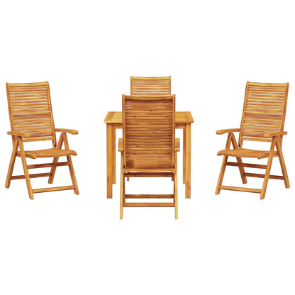 Garden Dining Set 5 pcs Brown Solid Acacia Wood