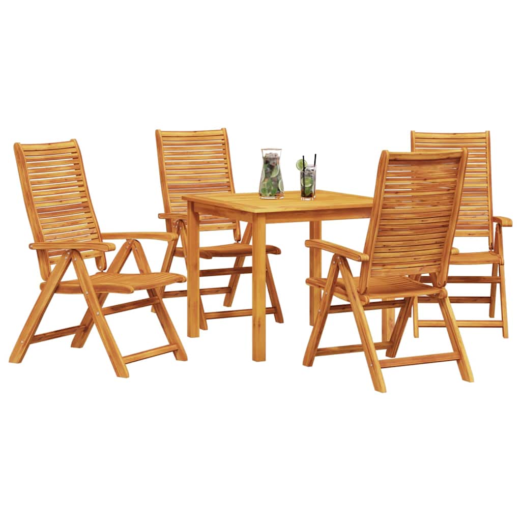 Garden Dining Set 5 pcs Brown Solid Acacia Wood