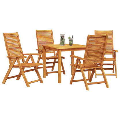 Garden Dining Set 5 pcs Brown Solid Acacia Wood
