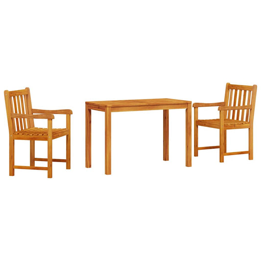 Garden Dining Set 3 pcs Brown Solid Acacia Wood