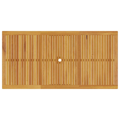 Garden Dining Set 7 pcs Brown Solid Acacia Wood