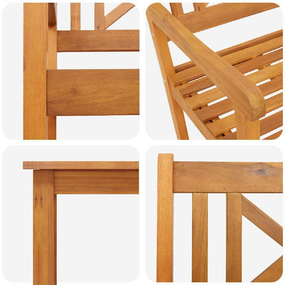 Garden Dining Set 3 pcs Brown Solid Acacia wood