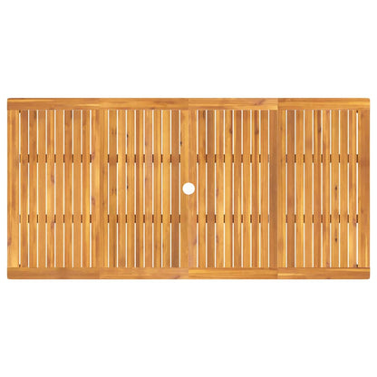 Garden Dining Set 7 pcs Brown Solid Acacia Wood
