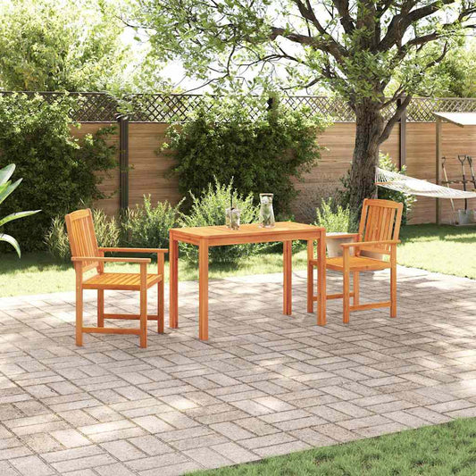 Garden Dining Set 3 pcs Brown Solid Acacia Wood