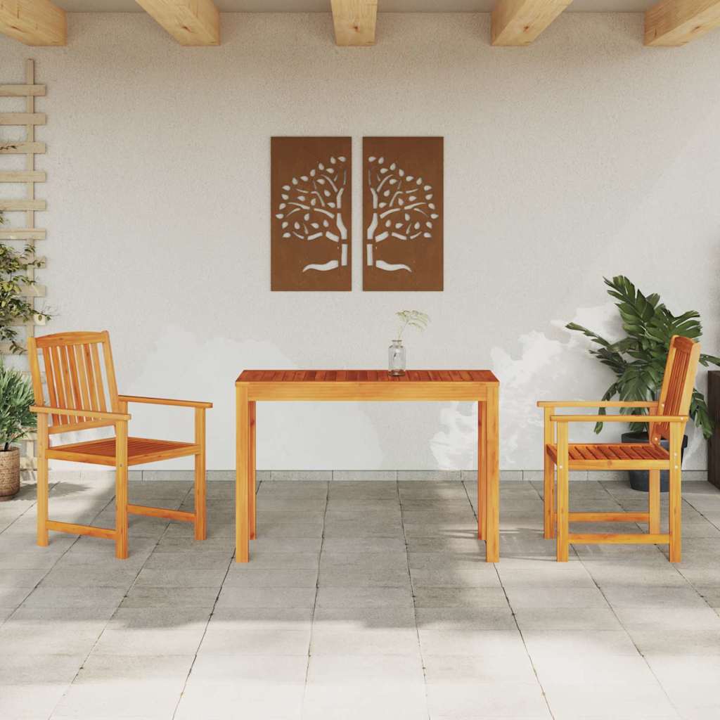 Garden Dining Set 3 pcs Brown Solid Acacia Wood