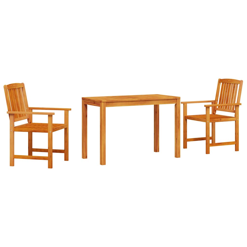 Garden Dining Set 3 pcs Brown Solid Acacia Wood
